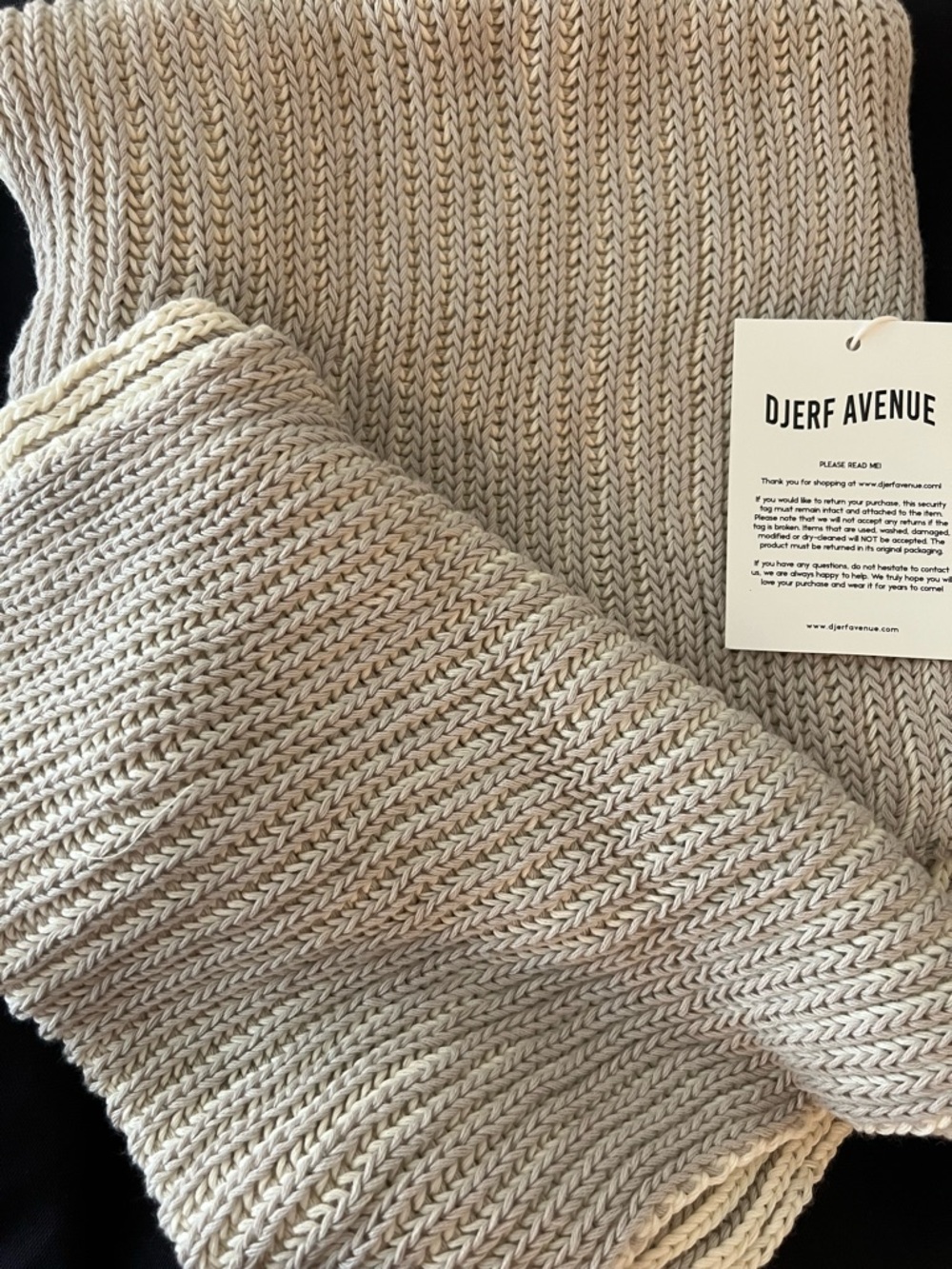 Djerf Avenue COTTON SUMMER Scarf Beige BNWT - Picture 6 of 6